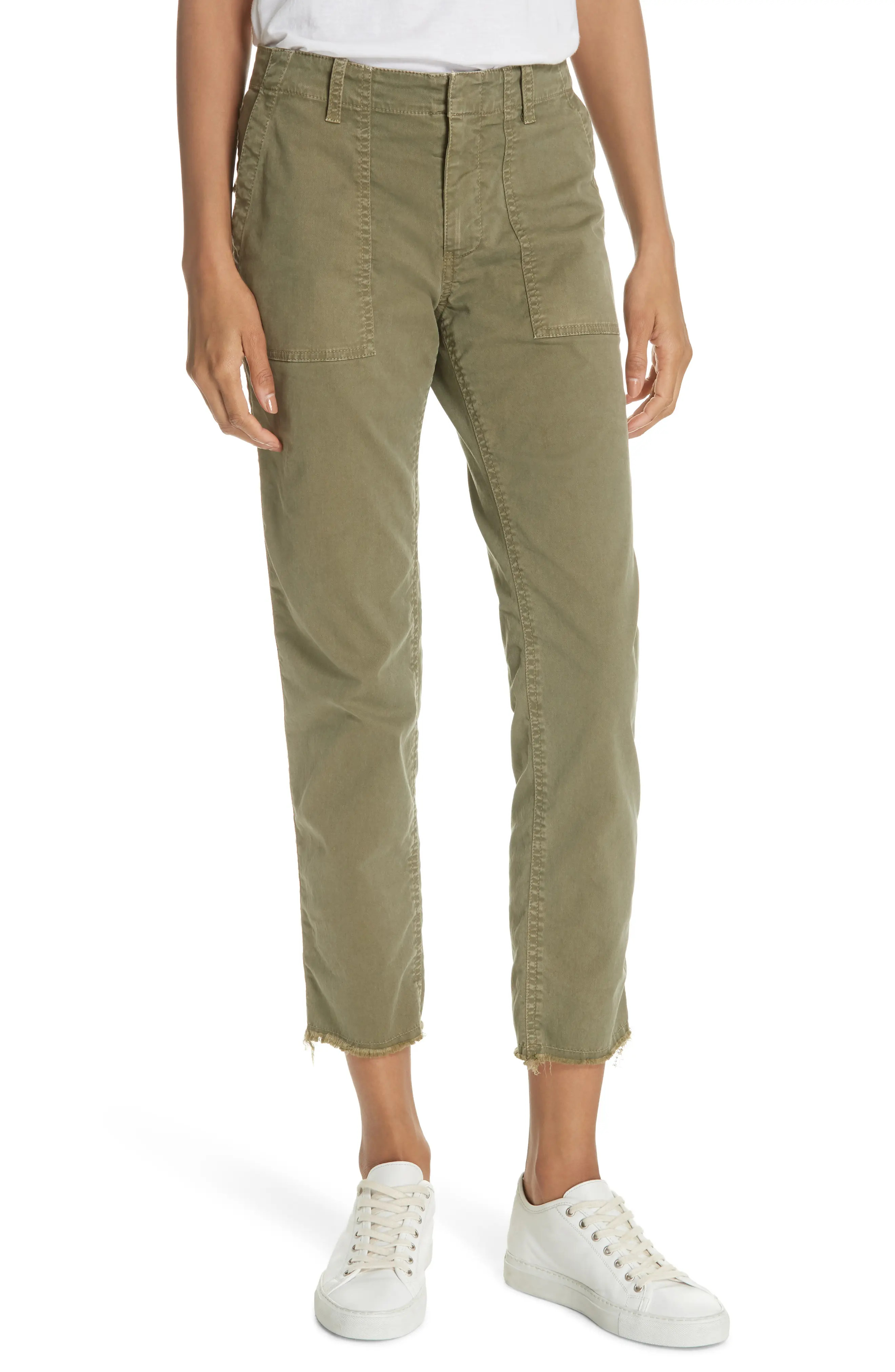 Women's Nili Lotan Jenna Side Tape Crop Pants | Nordstrom