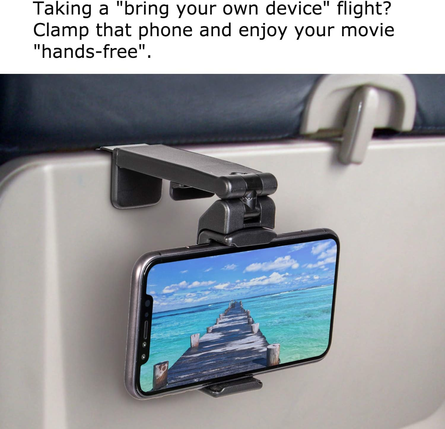 Universal Airplane in Flight Phone Mount. Handsfree Phone Holder for Desk with Multi-Directional ... | Amazon (US)