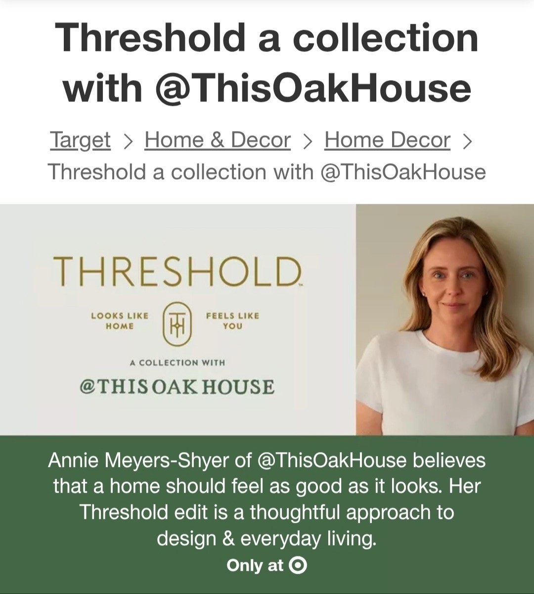 The new Threshold x @ThisOakHouse collection just dropped at Target, featuring a curated edit of elevated home pieces around $30.#targetfinds #homedecor #targetstyle #thresholdtarget

#LTKHome #LTKSeasonal