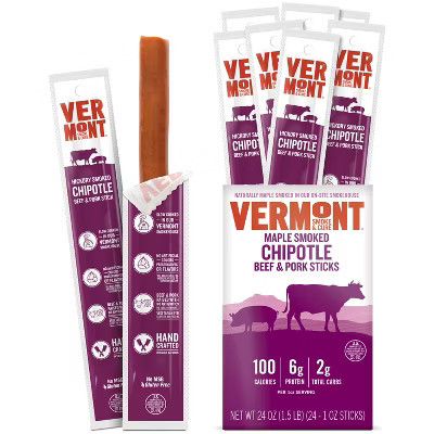 Snack Sticks by Vermont Smoke & Cure – Smoked Chipotle – Beef & Pork – Healthy Meat Protein – 1oz Jerky Stick – 24 count carton | Target