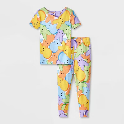 Toddler 2pc Cotton Easter Peeps Snug Fit Pajama Set - Yellow 4T | Target