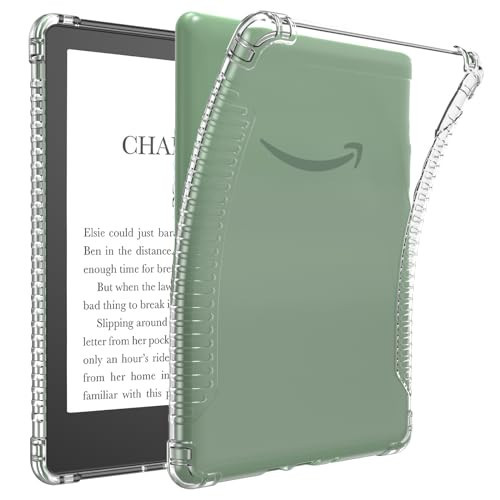 FUWANG Clear Case for 6.8" All-New Kindle Paperwhite (11th Generation 2021 Release) & Paperwhite Signature Edition, Ultra Slim Soft Flexible TPU Skin Bumper Back Cover Shell, Lightweight Transparent | Amazon (US)