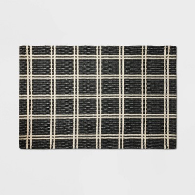 2'x3' Indoor/Outdoor Plaid Scatter Halloween Doormat Black/White - Hyde & EEK! Boutique™ | Target