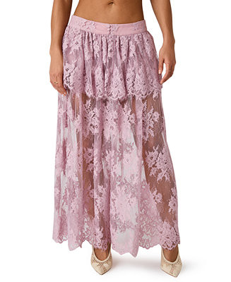 Women's Arietty Floral Lace Maxi Skirt | Macy's