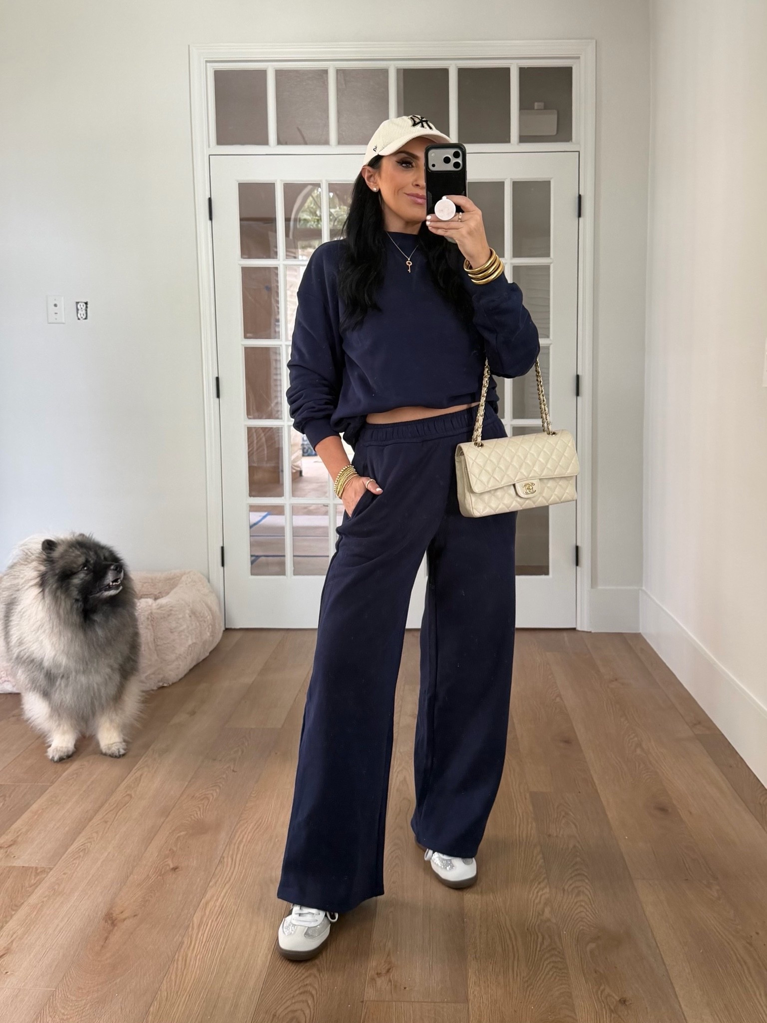 Women Cotton 2 Piece Outfit Mock Neck Sweatshirt set