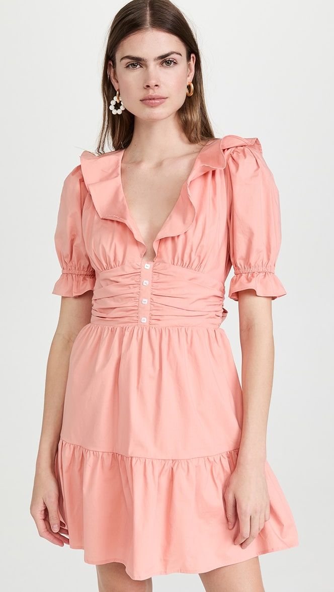 Ruffle Neck Tiered Mini Dress | Shopbop