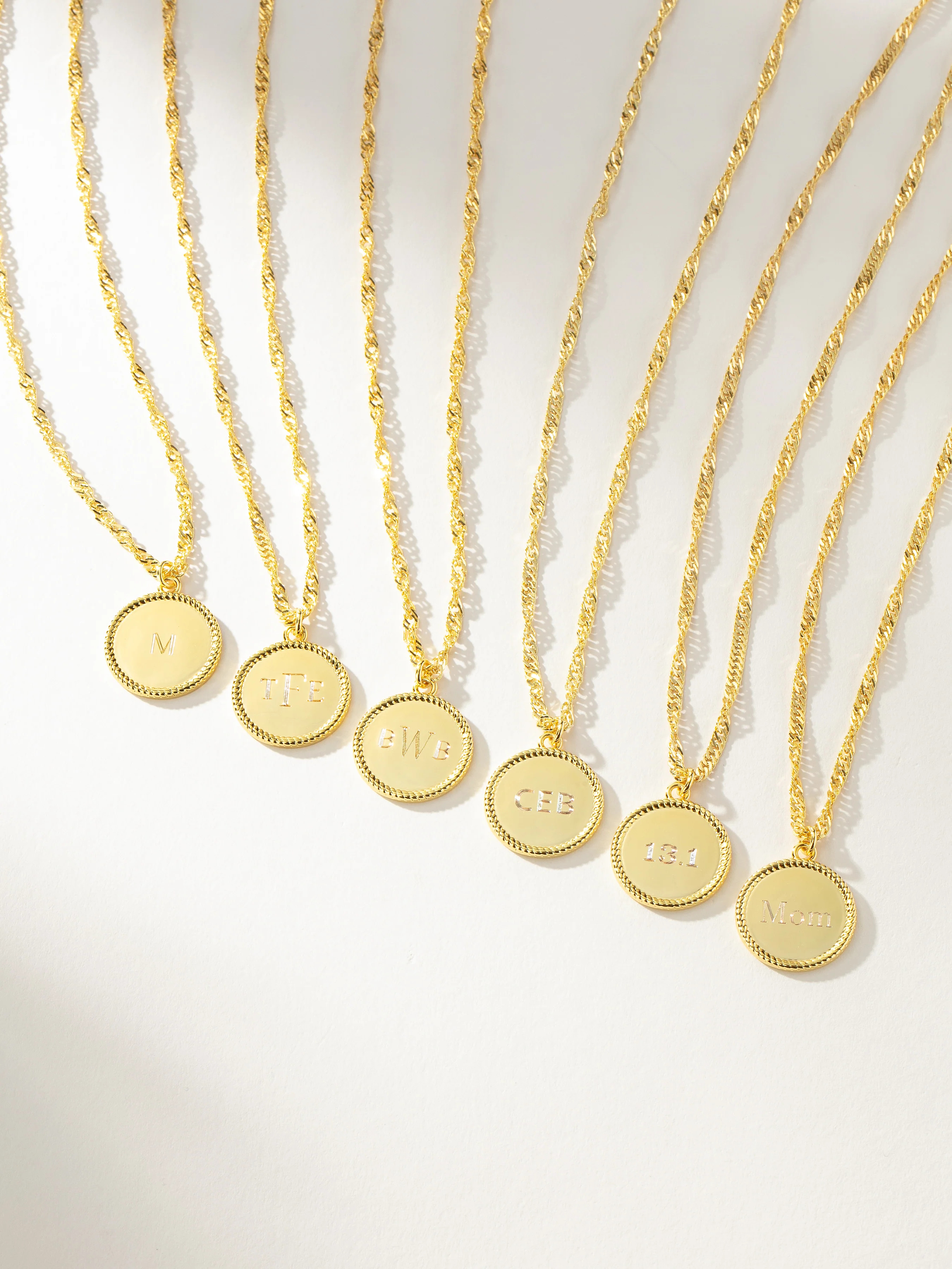 Gold Circle Pendant Personalized Engravable Necklace | Uncommon James | Uncommon James