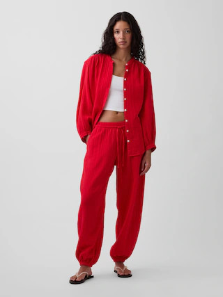 Cotton Gauze Easy Joggers | Gap (US)