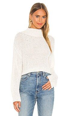 Lovers + Friends Bailey High Neck Sweater in Beige from Revolve.com | Revolve Clothing (Global)