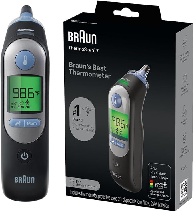 Braun ThermoScan 7 Digital Ear Thermometer for Adults, Babies & Infants, Age-Adjusted Fever Guida... | Amazon (US)