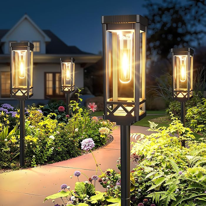 KOOPER Taller Solar Pathway Lights Outdoor, 8 Pack Upgraded Brighter Solar Garden Lights Solar Po... | Amazon (US)