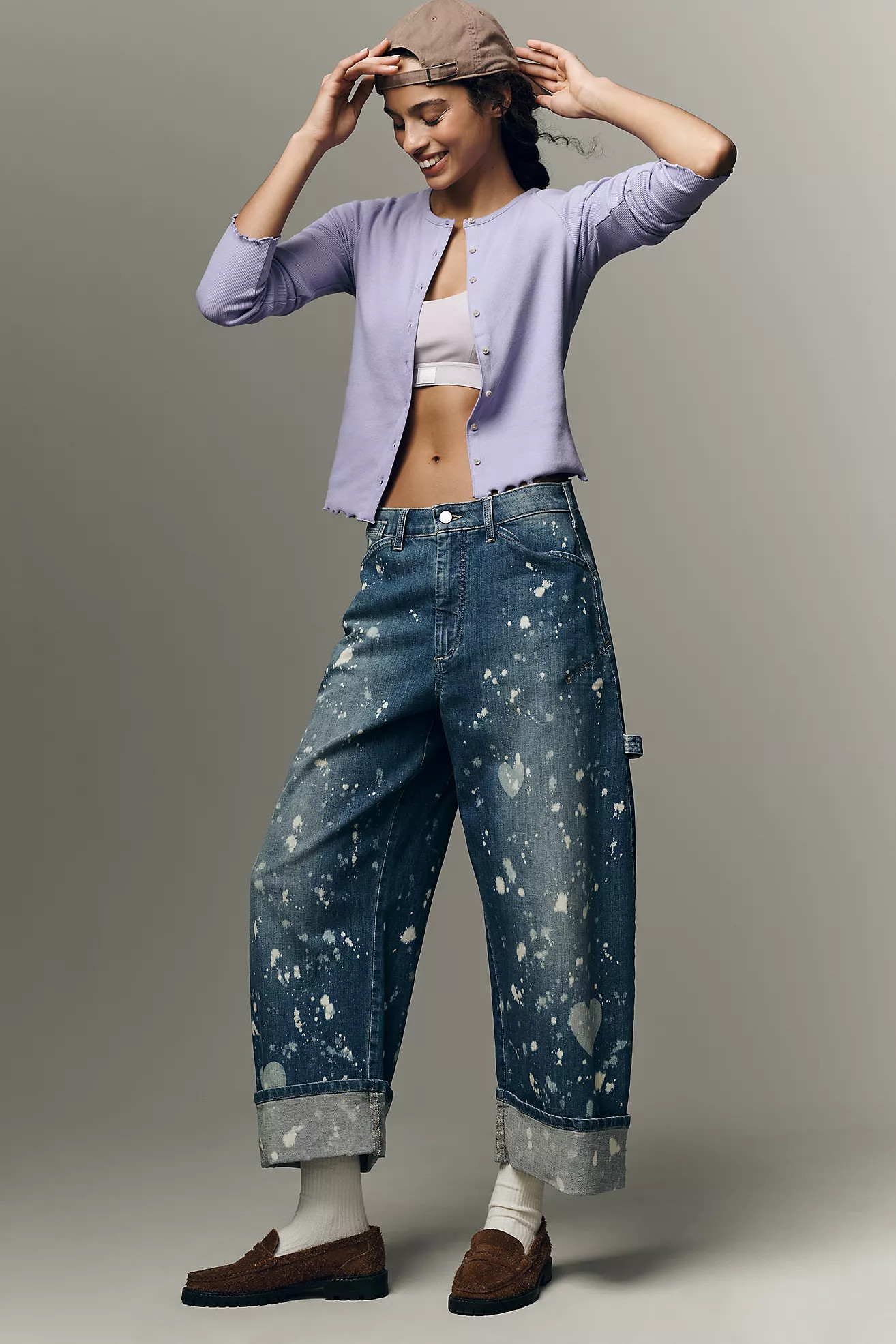 Pilcro Long-Sleeve Ruffle-Hem Cardigan Sweater | Anthropologie (US)