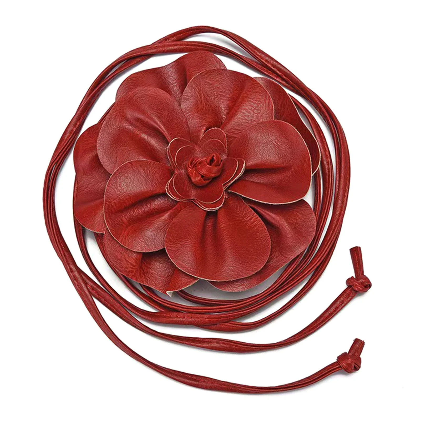 HUANLEDASH Boho Flower Waist Belt for Women Girls Floral Faux Leather Rope Waist Band Wedding Dre... | Walmart (US)