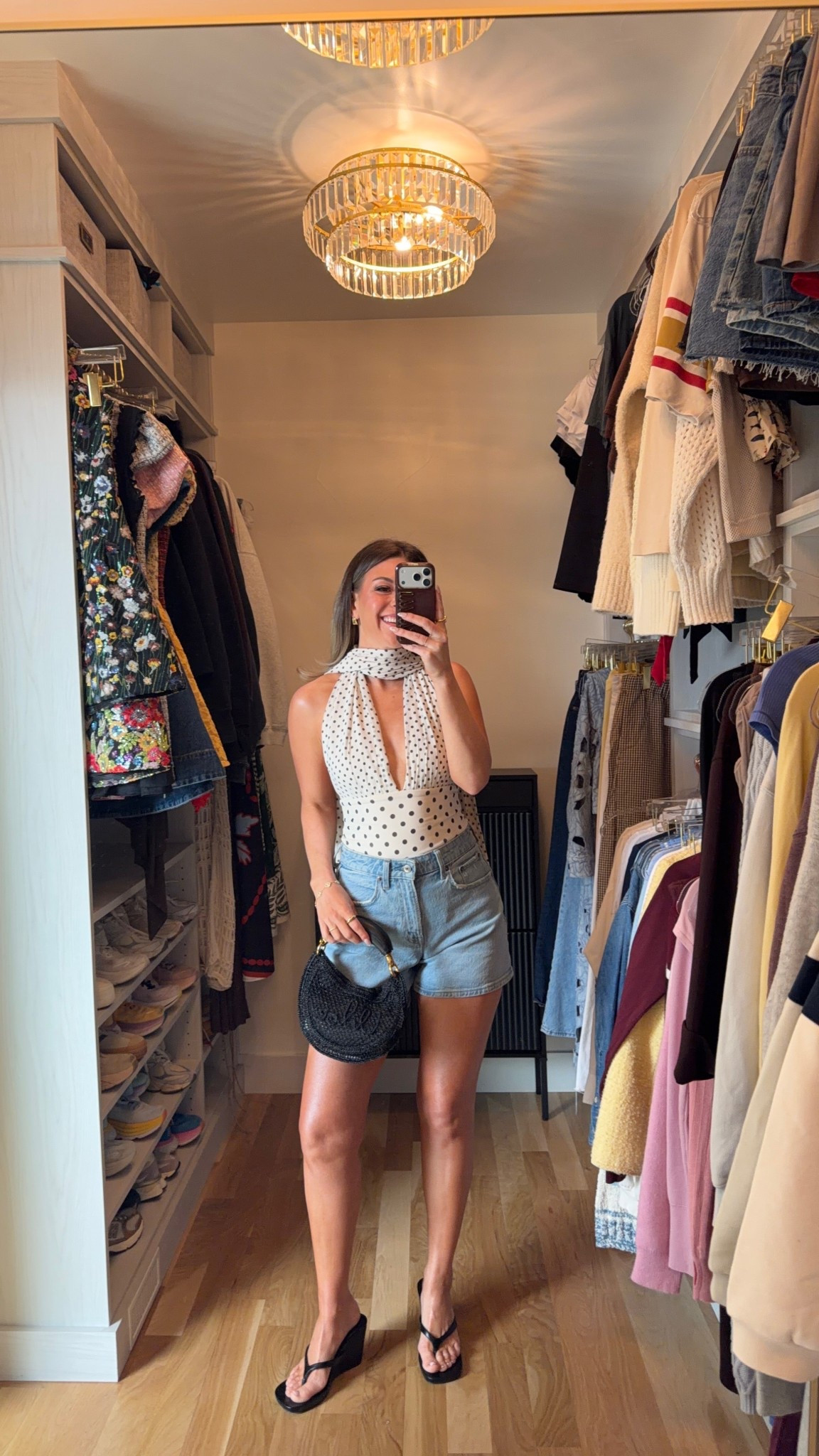 white polka dot halter mesh top  & denim shorts by abercrombie

Wearing small top
size 26 shorts 

Spring looks
Summer outfit
Everyday
Casual
Workwear
Destination
Brunch
Lunch date
Shopping

#LTKSpringSale #LTKStyle 

#LTKgrwm
