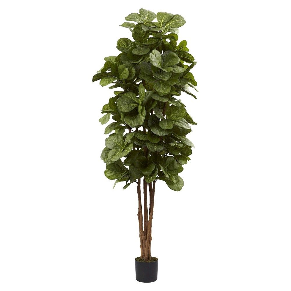 Nearly Natural 6' Fiddle Leaf Fig Tree, Green | Target