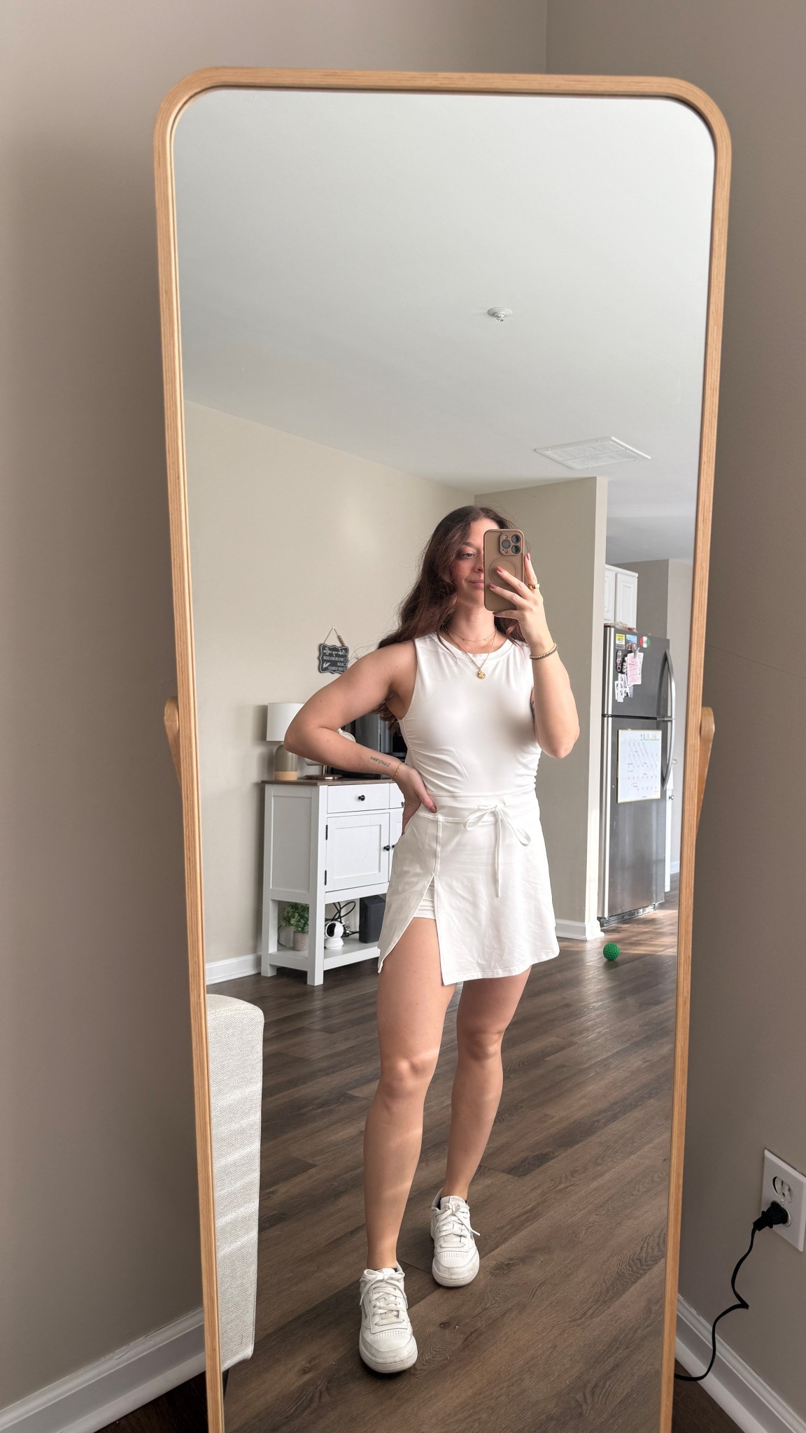 Dress is free people but couldn’t find the exact one so linked similar ones! 