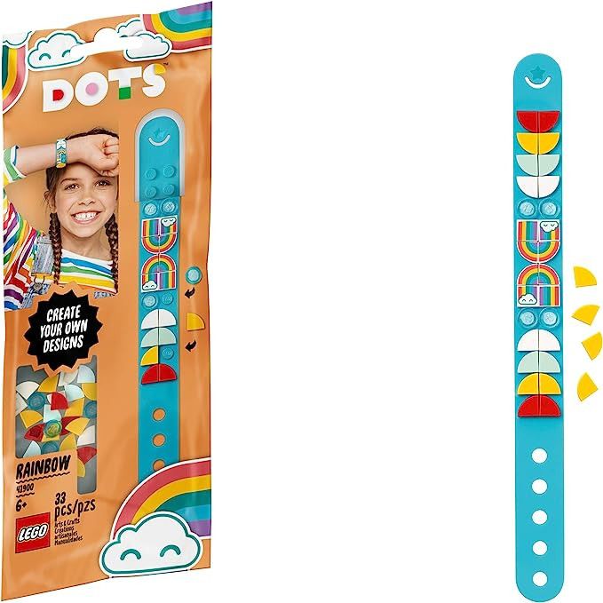 LEGO DOTS Rainbow Bracelet 41900 DIY Craft Bracelet Making Kit; A Fun Craft kit for Kids who Like... | Amazon (US)