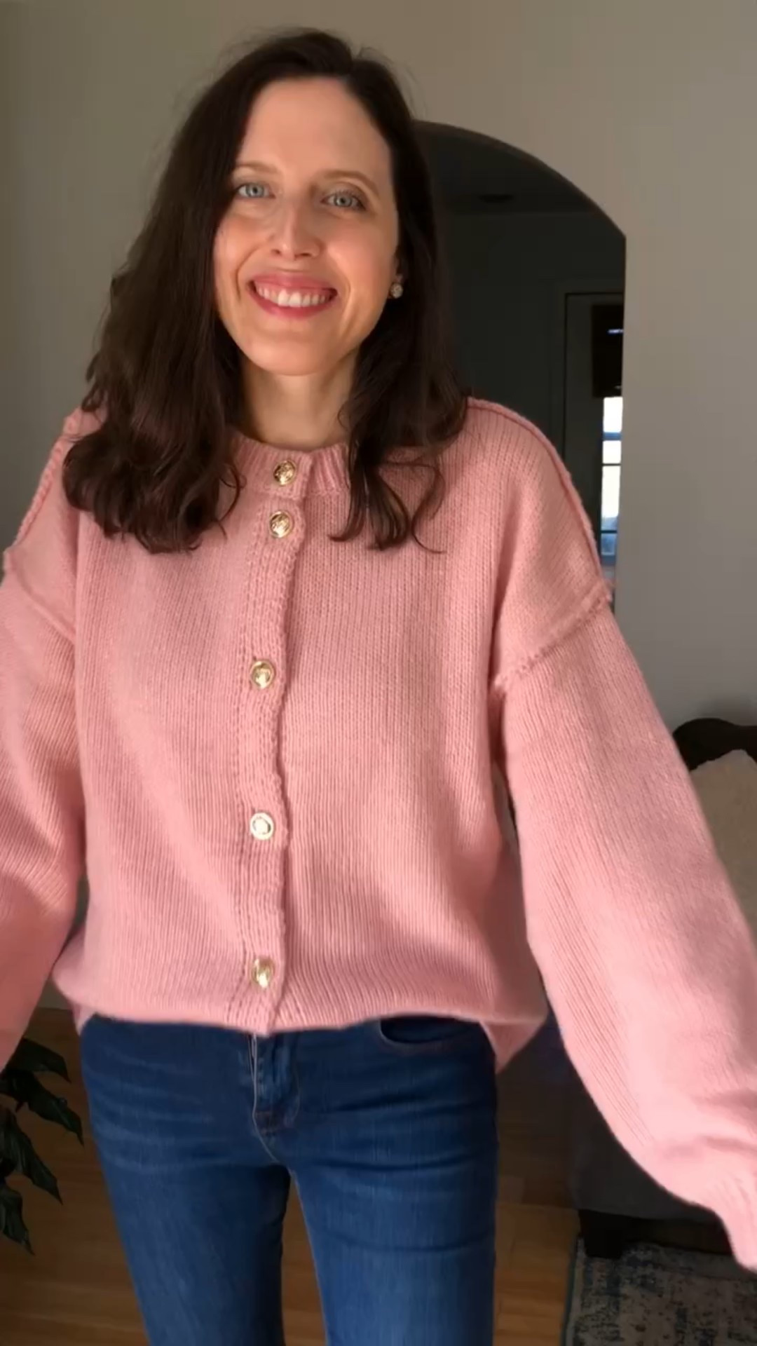 The prettiest pink sweater with gold buttons from Amazon 



#LTKootd #LTKHoliday #LTKSeasonal
