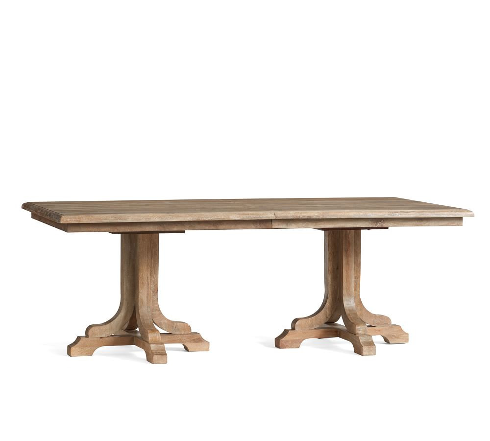 Linden Extending Dining Table, Belgian Gray, 86&amp;quot; - 104&amp;quot; L | Pottery Barn (US)