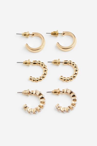 3 Pairs Hoop Earrings | H&M (US + CA)