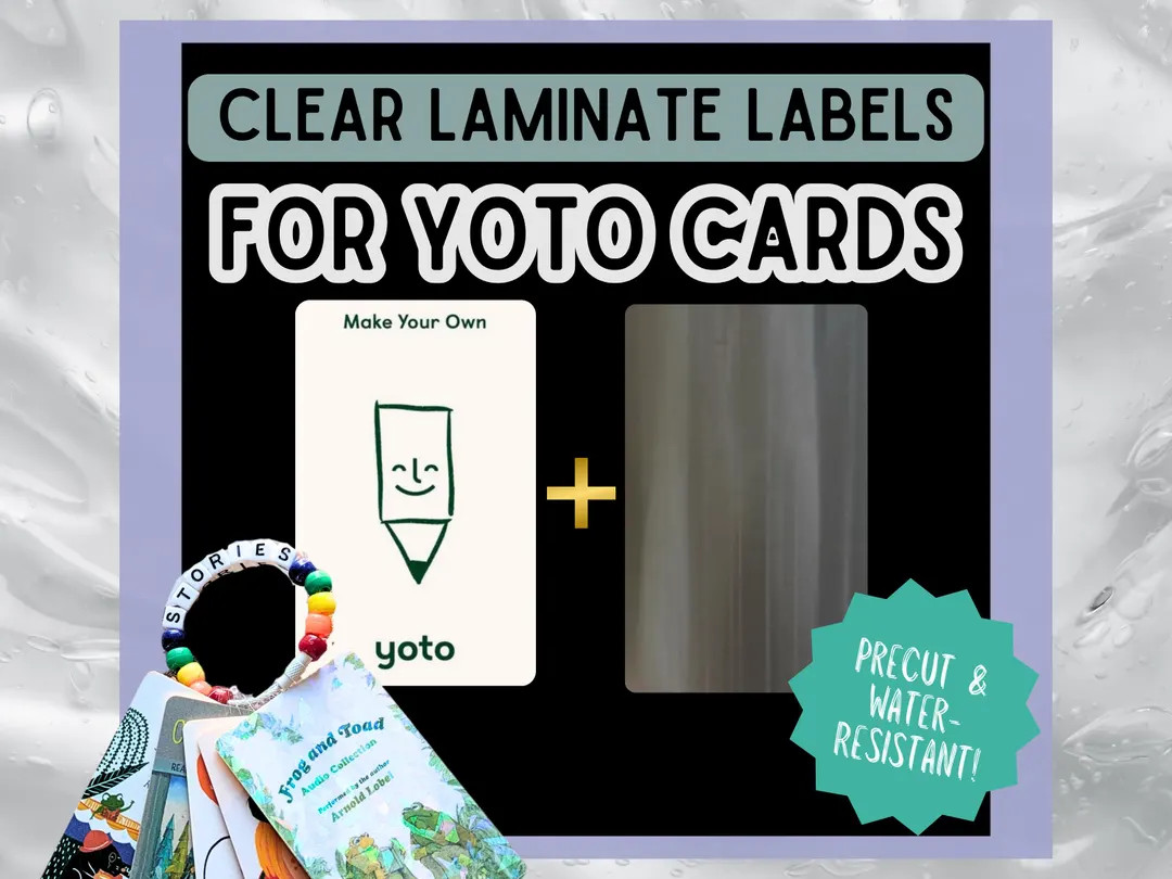Clear Laminate Yoto Card Label Precut, Water-resistant Sticker, Peel and Stick to Protect MYO and... | Etsy (US)