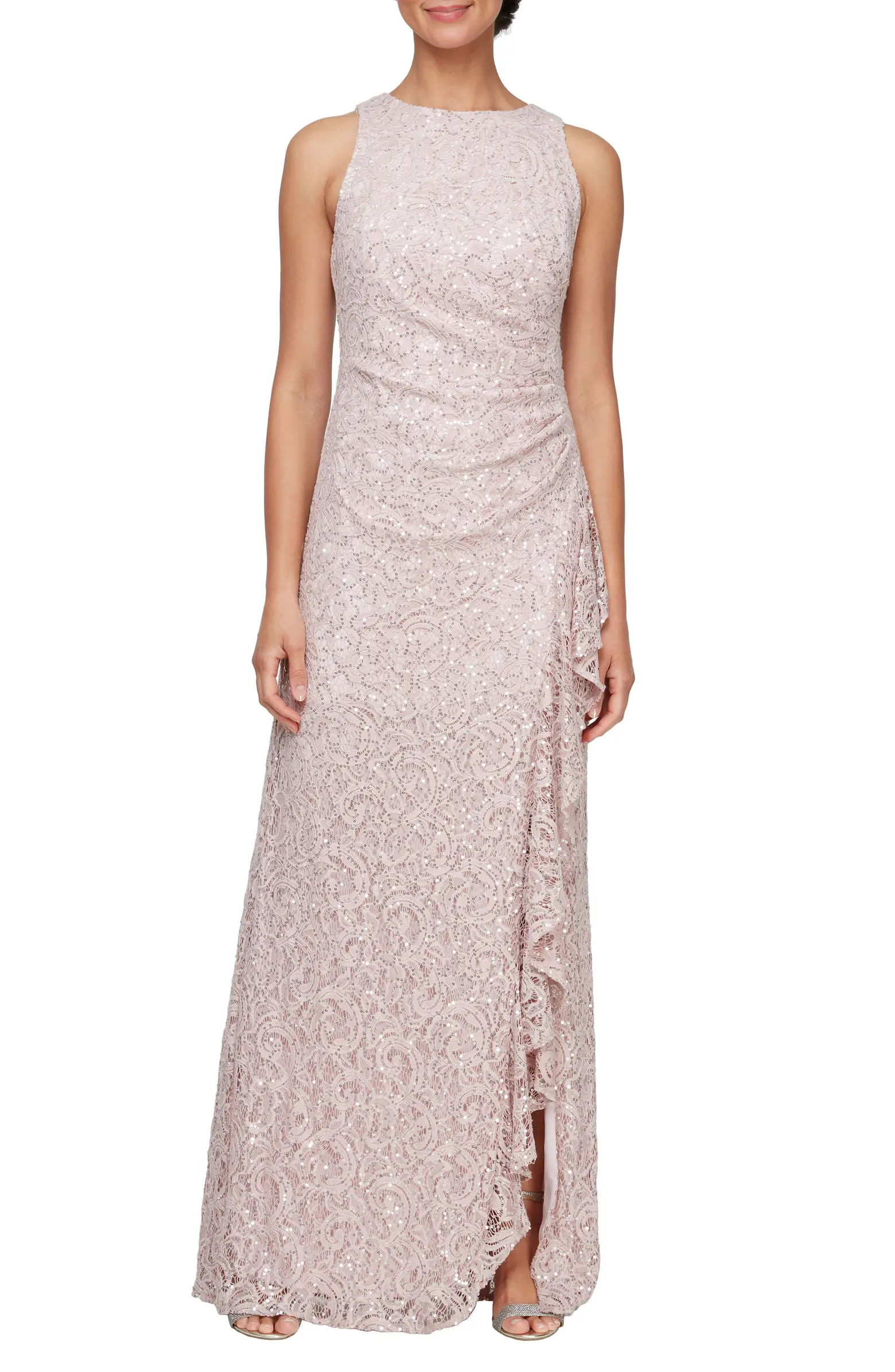 Ruffle Sequin Lace Gown | Nordstrom