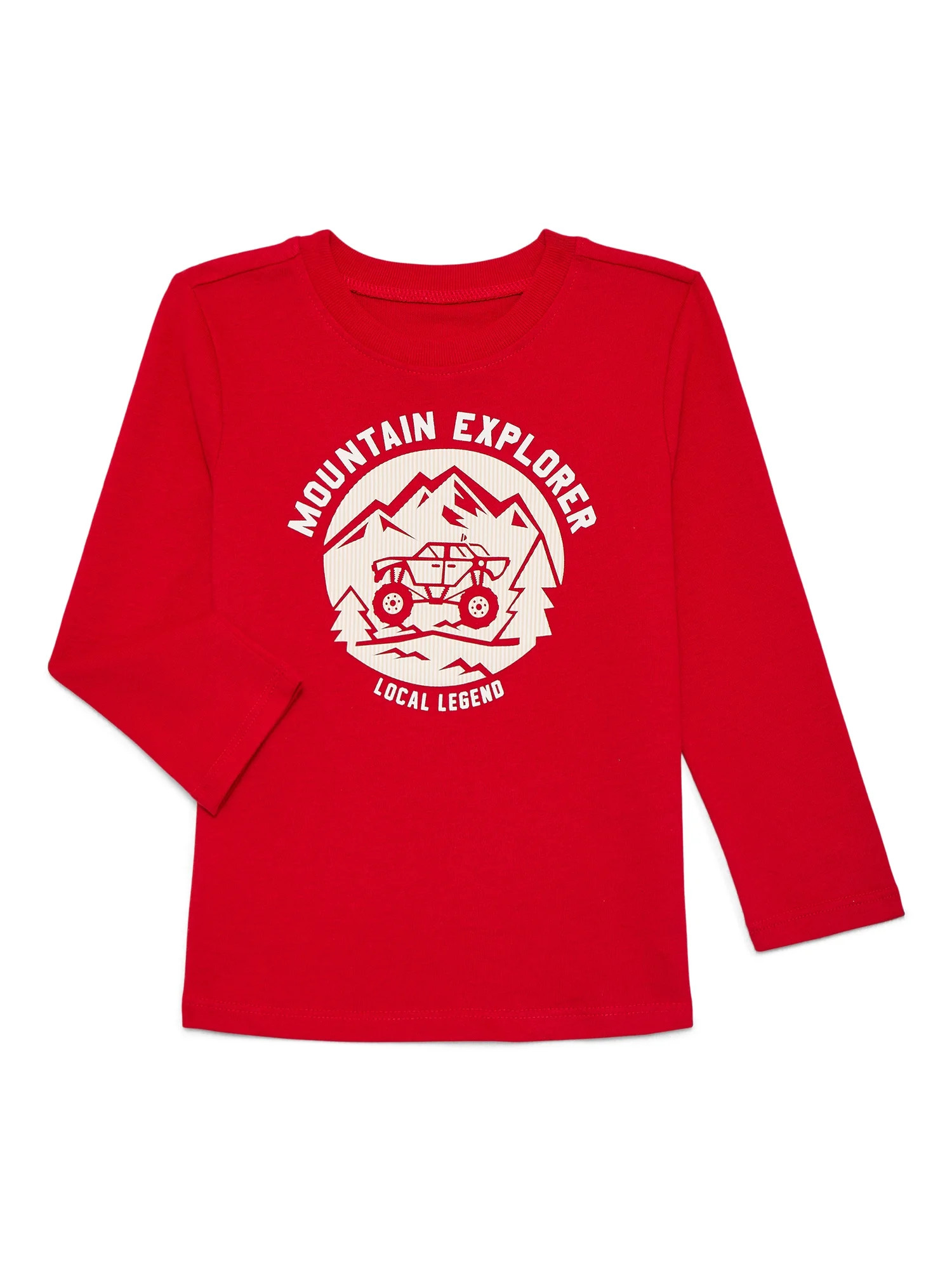 Garanimals Toddler Boys Holiday Graphic Brushed Jersey Tee with Long Sleeves, Sizes 18M-5T | Walmart (US)
