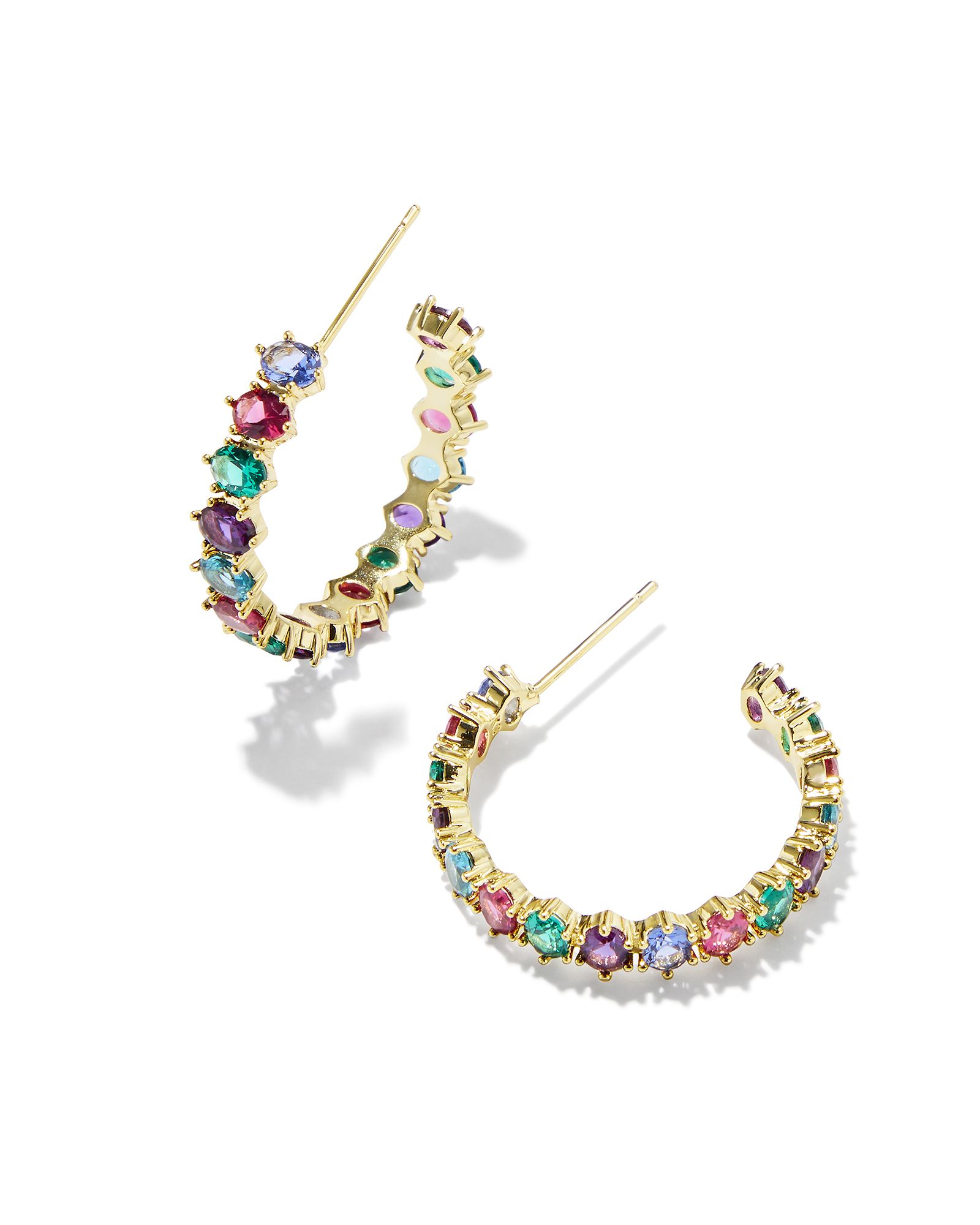 Cailin Gold Crystal Hoop Earrings in Multi Mix | Kendra Scott | Kendra Scott