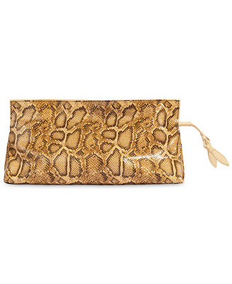 Poppy Oversized Medium Leather Clutch Handbag | Macy's