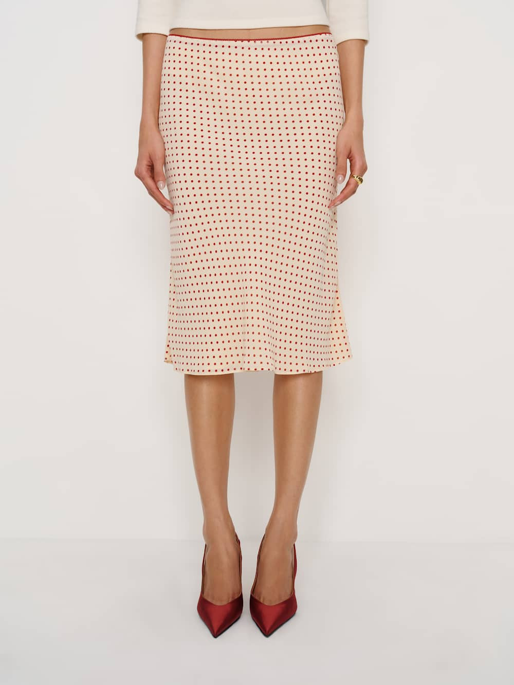 Layla Knee Length Skirt | Reformation (Global)