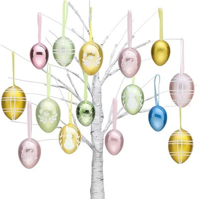 26Pcs Easter Eggs Tree Ornaments for Easter Decorations, Large Pastel Pink Green Plastic Eggs Bulk Tree Decorations, Electroplating Shatterproof Deco | Wayfair North America
