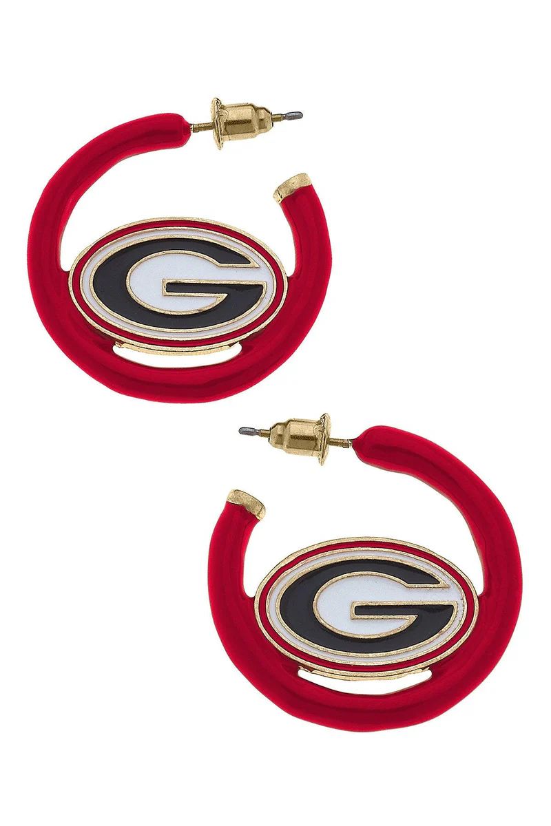 Georgia Bulldogs Enamel Logo Earrings | CANVAS