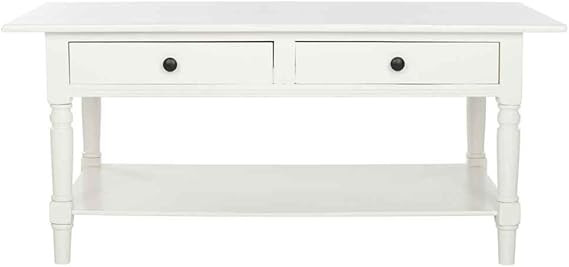 Safavieh American Homes Collection Boris Distressed Cream Coffee Table | Amazon (US)