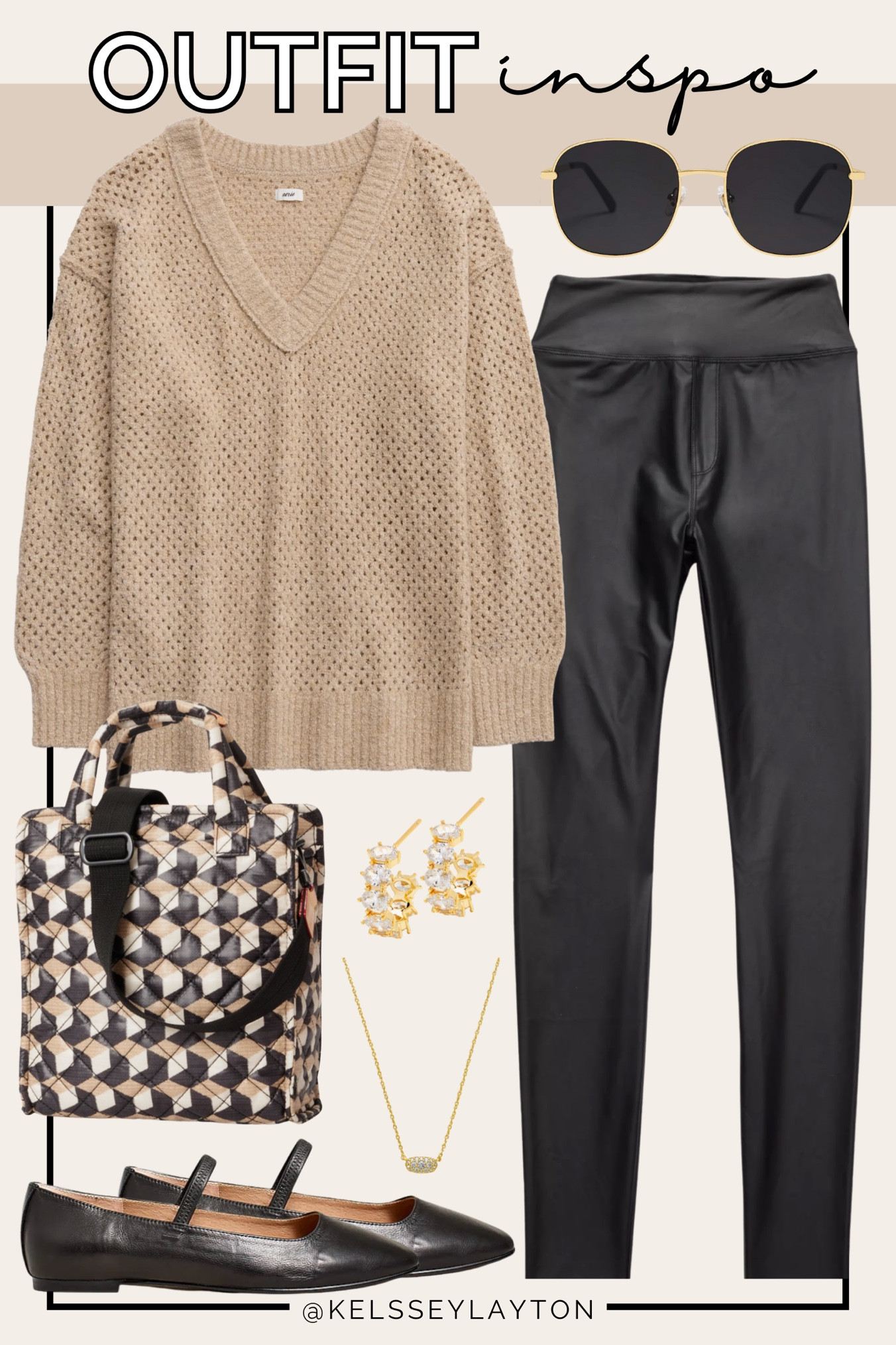 Outfit idea, LTK sale, aerie, oversized sweater, faux leather leggings, Mary Jane flats 

#LTKSale #LTKshoecrush #LTKsalealert