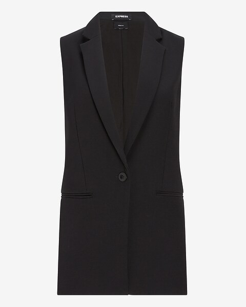 Notch lapels; Sleeveless | Express