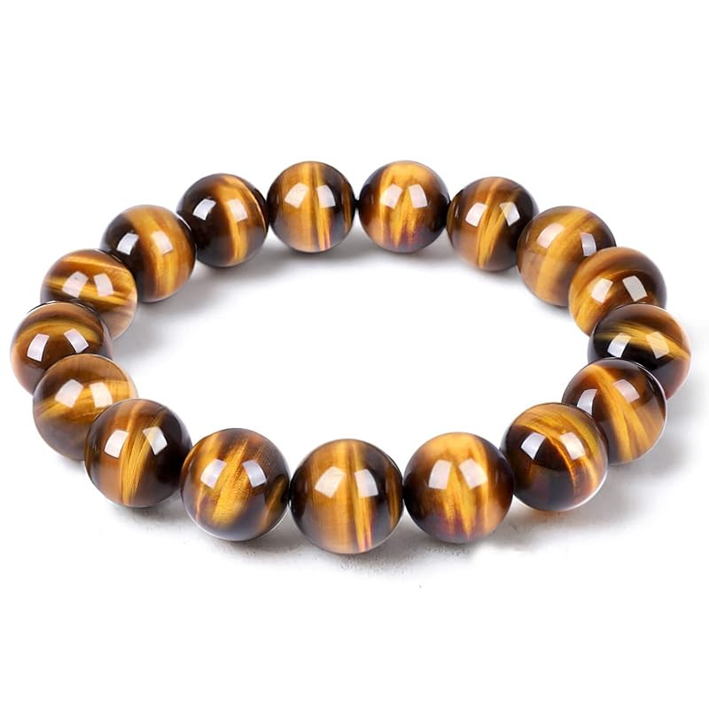 Tiger Eye Bracelet for men women Release stress and fear，Courage And Confidence Bracelet, Handm... | Amazon (US)