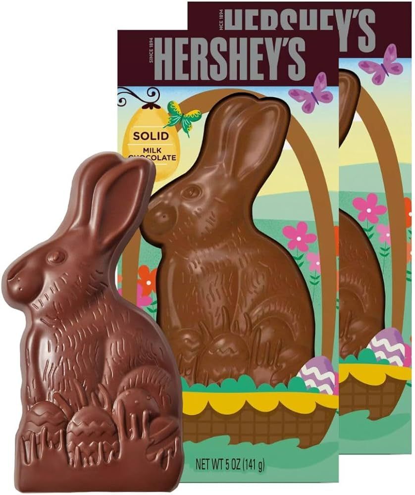 Hersheys Solid Milk Chocolate Easter Bunny (2 Count) | Amazon (US)