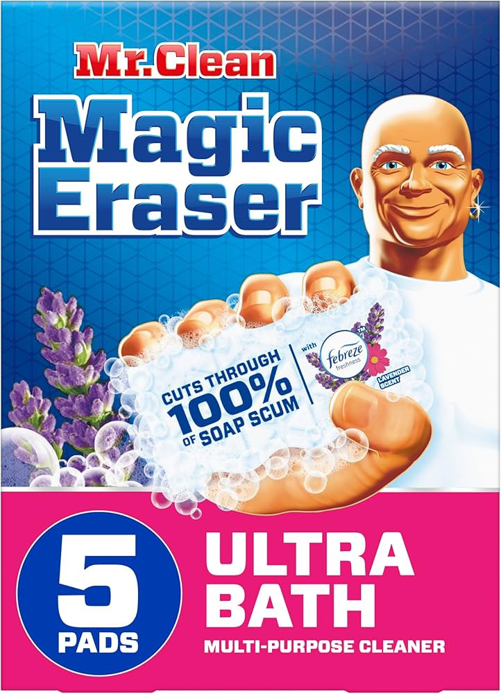 Mr. Clean Magic Eraser Ultra Bath Multi Purpose Cleaner for Bathroom, Soap Scum Remover for Showe... | Amazon (US)