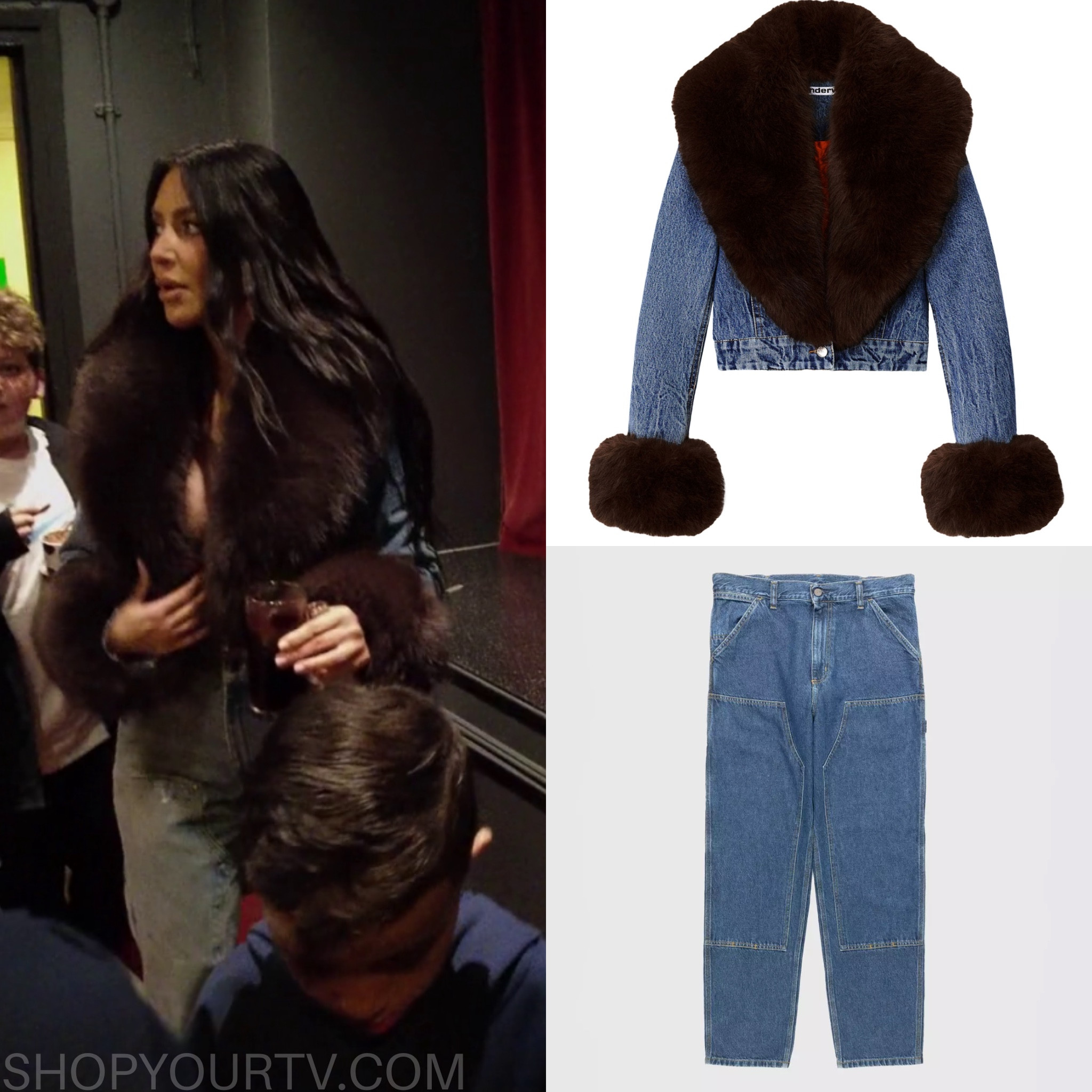 Kim Kardashian in 4x04 of The Kardashians

At a bar in London 

