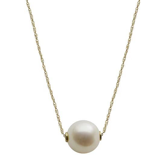 10K Gold Cultured Freshwater Pearl Solitaire Necklace | JCPenney