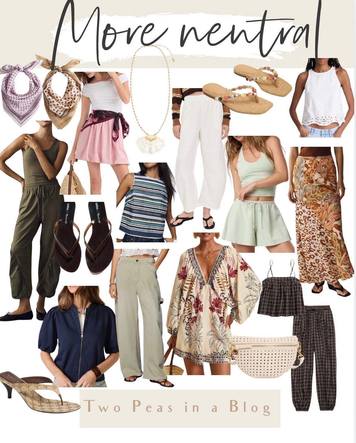 Pretty, light and neutral. Still incredibly stylish and fun to wear. 
Summer neutral styles.

#LTKmomlife #LTKSeasonal #LTKOver40