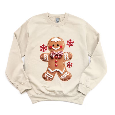 Gingerbread Patchwork Print -  Womens Sweatshirt | Target
