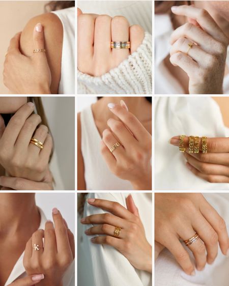 Customizable name + initial stackable rings (most under $50) from Etsy. These are a good graduation gift to give to friends, neighbors when you are looking for something special that’s relatively inexpensive.

#LTKfindsunder50 #LTKU #LTKstyletip