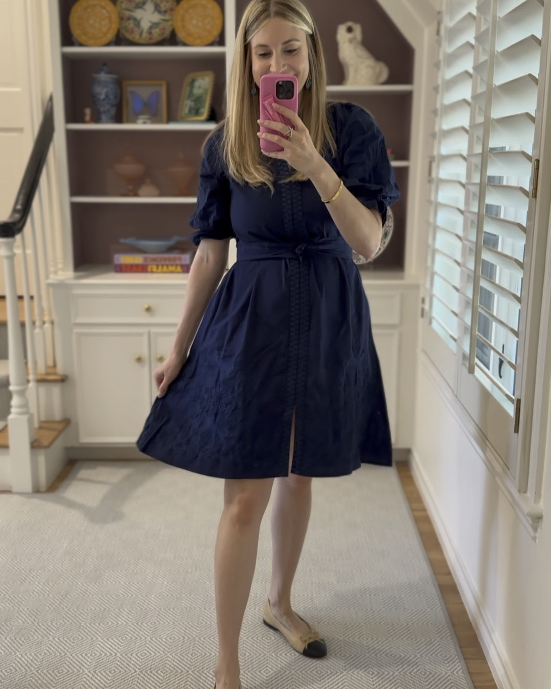 The dress I shared in stories from the Julia Amory sale the other day! I love it for postpartum and this style dress worked well with a bump and took off the sash when I got too big 🤣 I love this color & is pretty going in to fall! I am wearing a size small and very happy with this fit. I feel feminine and put together + flattering on the pooch after baby! 🩵

#LTKBaby #LTKBump
