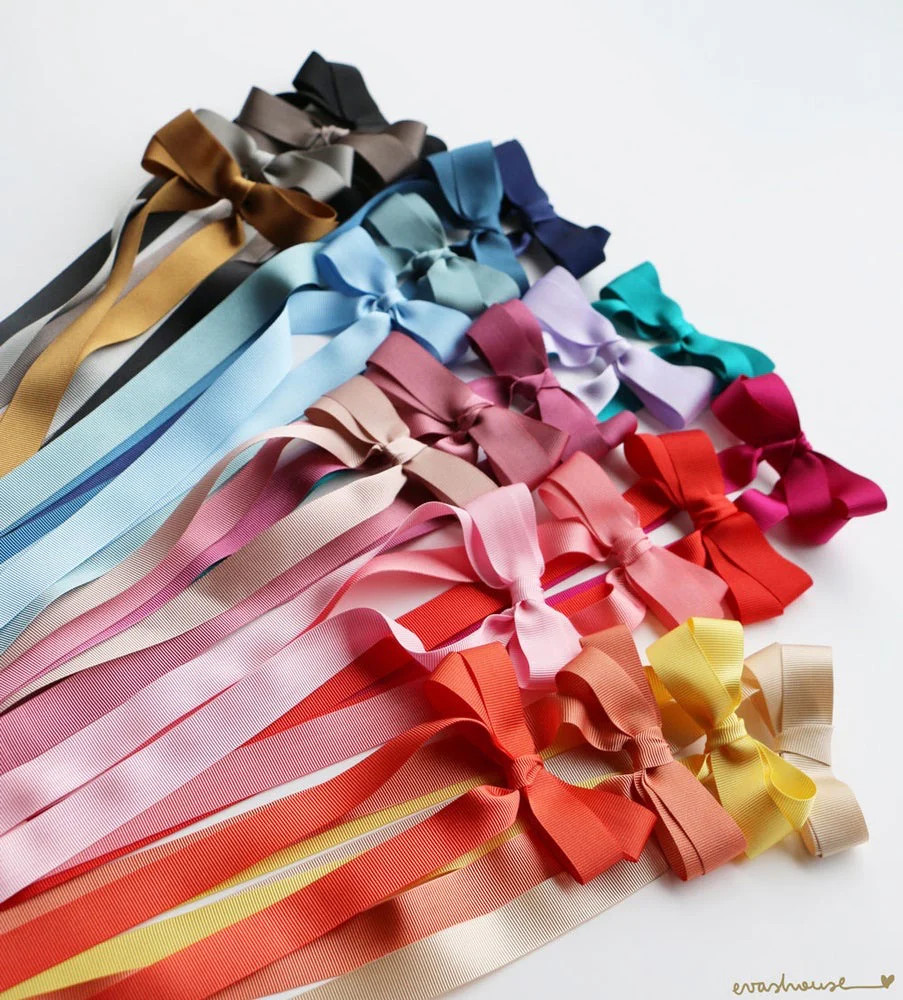 European Grosgrain Long Tail Bow in a Hair Clip | Grace and James Kids