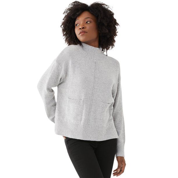 Free Assembly - Free Assembly Women's Boxy Mock Neck Sweater - Walmart.com | Walmart (US)