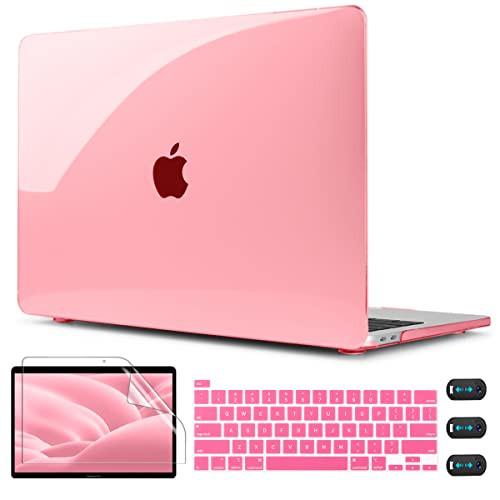 CISSOOK for MacBook Pro 13 Inch Case Pink, Hard Shell Case with Keyboard Cover+ Screen Protector for MacBook Pro 13 2023 2022-2020 Released M2 A2338 M1 A2251 A2289 Model with Touch Bar -Clear Pink | Amazon (US)