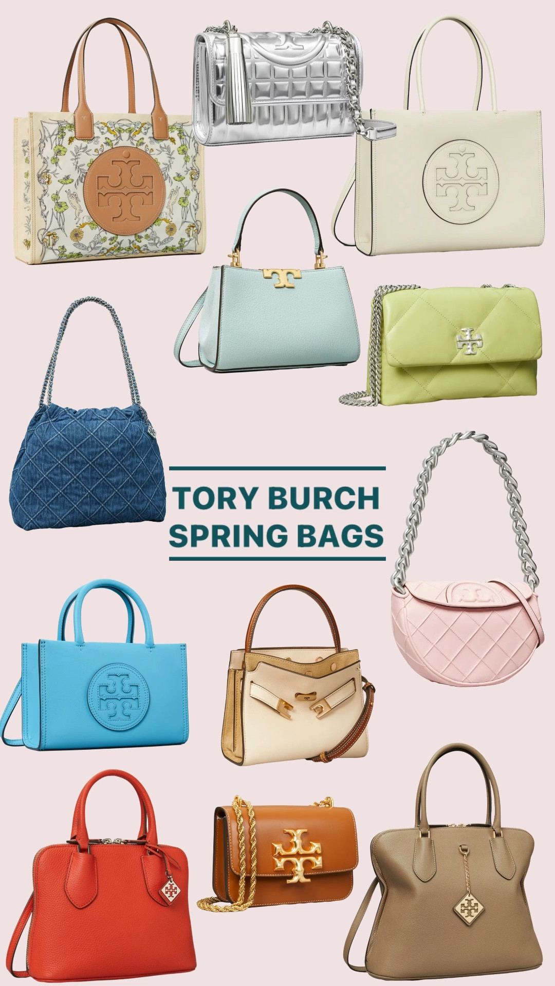 TORY BURCH SPRING BAGS 😍🩷 Where are my Tory Burch fans?! Baby, these bags are BEAUTIFUL and so perfect for spring outfits. 

#springbags #newarrivals #springfashion #springhandbags #toryburch #toryburchbag 

#LTKitbag #LTKSeasonal #LTKstyletip
