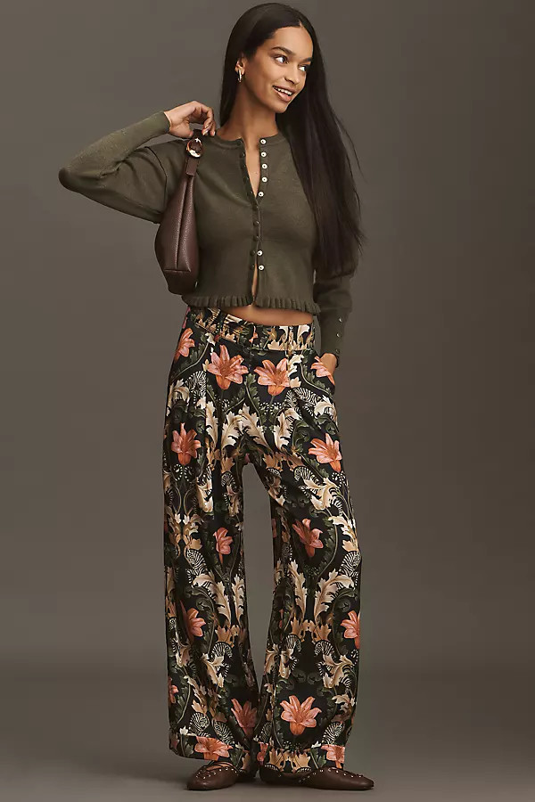 Farm Rio x Anthropologie Floral Trouser Pants | Anthropologie (US)