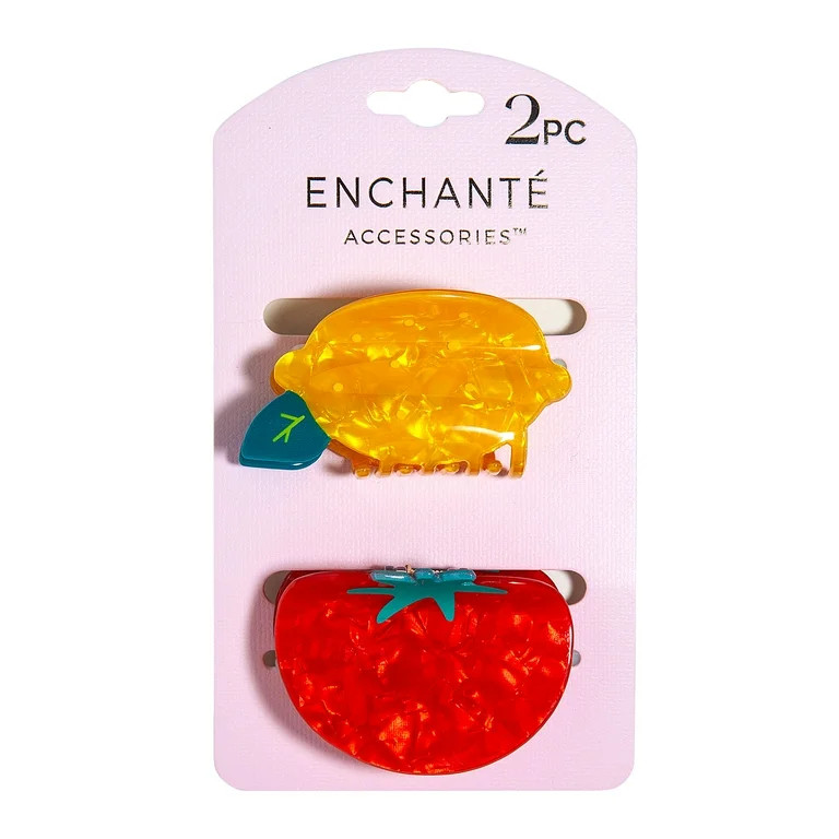 Enchante 2-Count Lemon & Tomato Hair Styling Clips for Versatile Hairdos | Walmart (US)